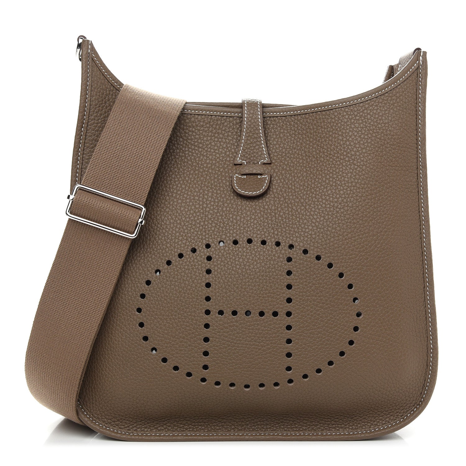 Hermes Taurillon Clemence Evelyne III PM Etoupe 1 of 8