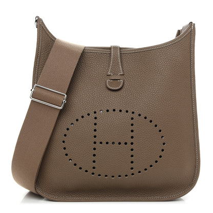 Hermes Taurillon Clemence Evelyne III PM Etoupe 1 of 8