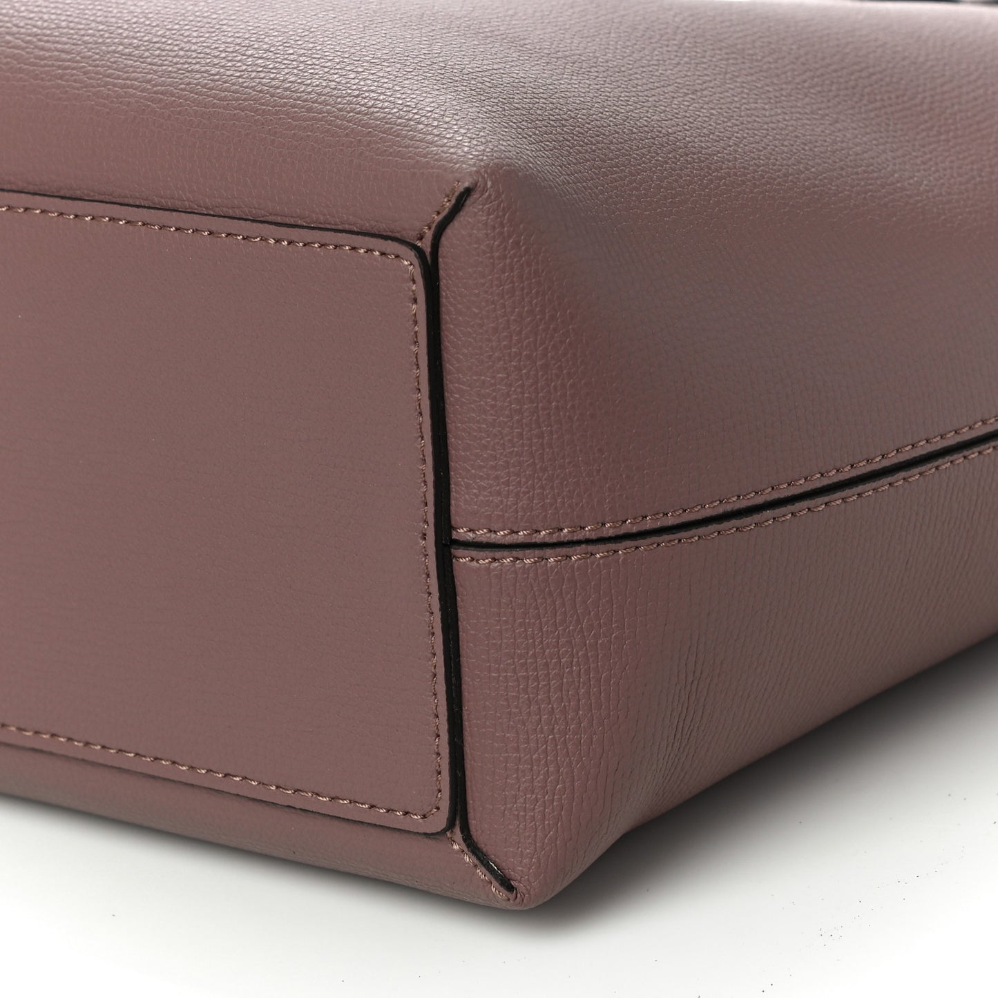Grainy Calfskin Haymarket Check Medium Reversible Tote Dusty Pink