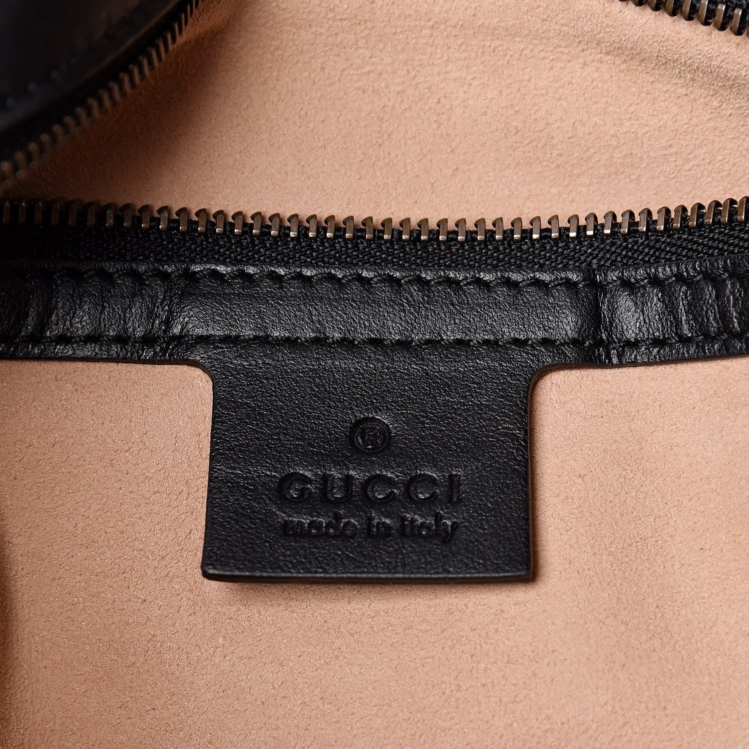 Gucci Calfskin Matelasse Small GG Marmont Shoulder Bag Black 6 of 9
