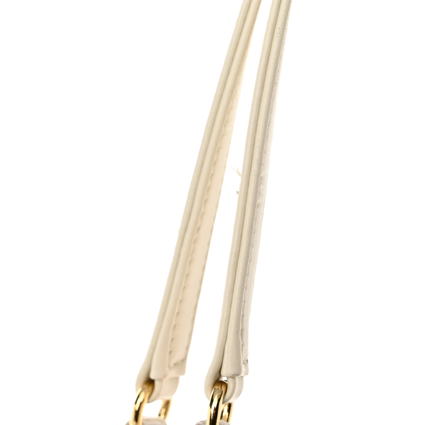 Lurex Boucle Small Deauville Tote White