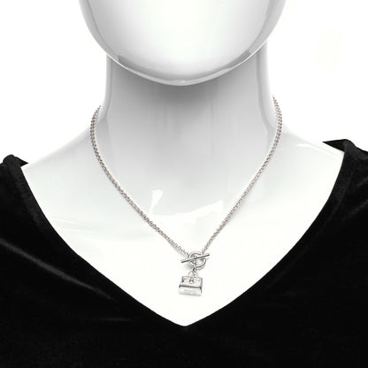 Hermes Sterling Silver Kelly Charm Pendant Necklace 2 of 7