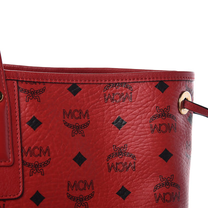 MCM Visetos Large Liz Reversible Shopper Tote Ruby Red 11 of 12