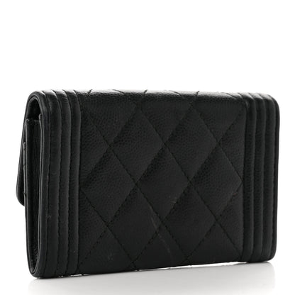 Chanel Caviar Quilted Boy Flap Card Holder Black 3 of 9
