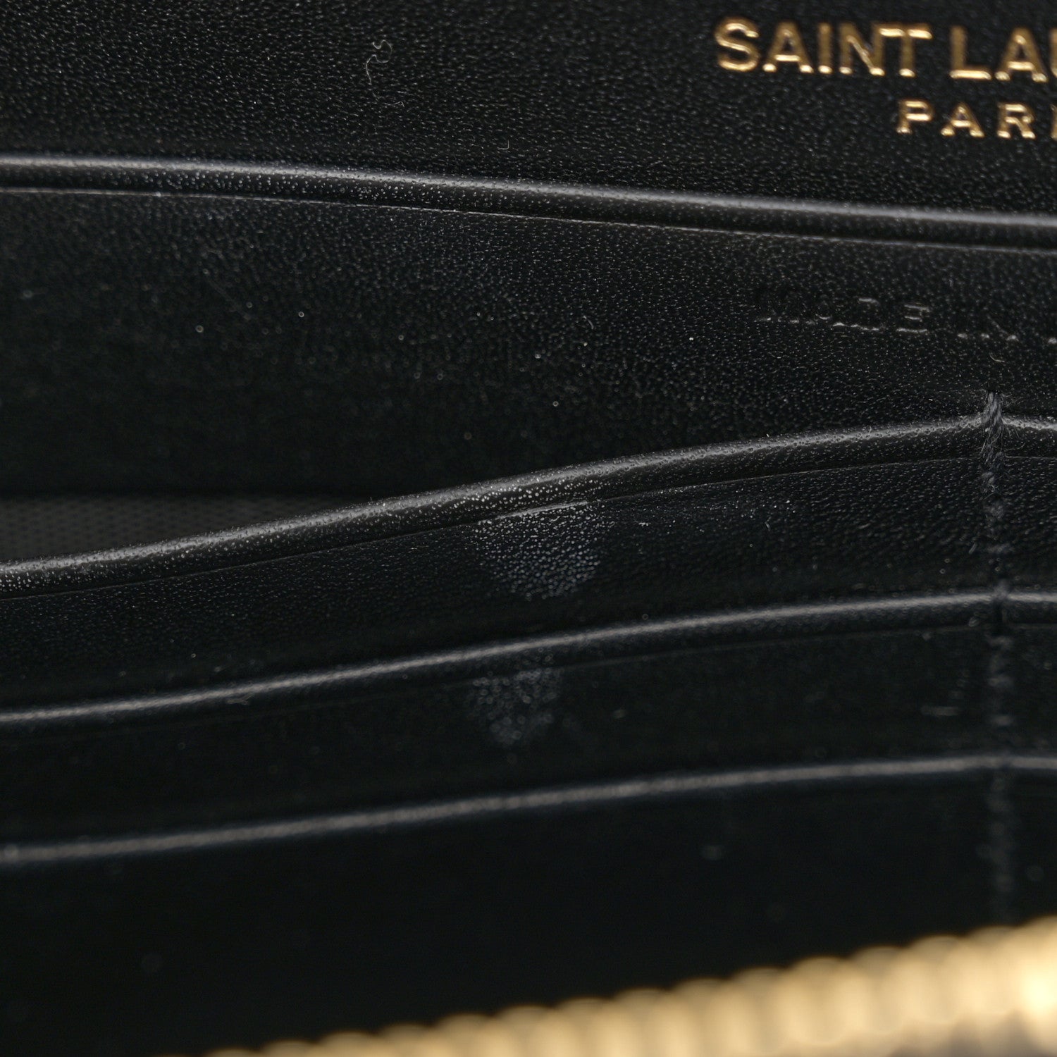 Saint Laurent Smooth Calfskin Small Classic Monogram Portefeuille On Chain Black 10 of 13