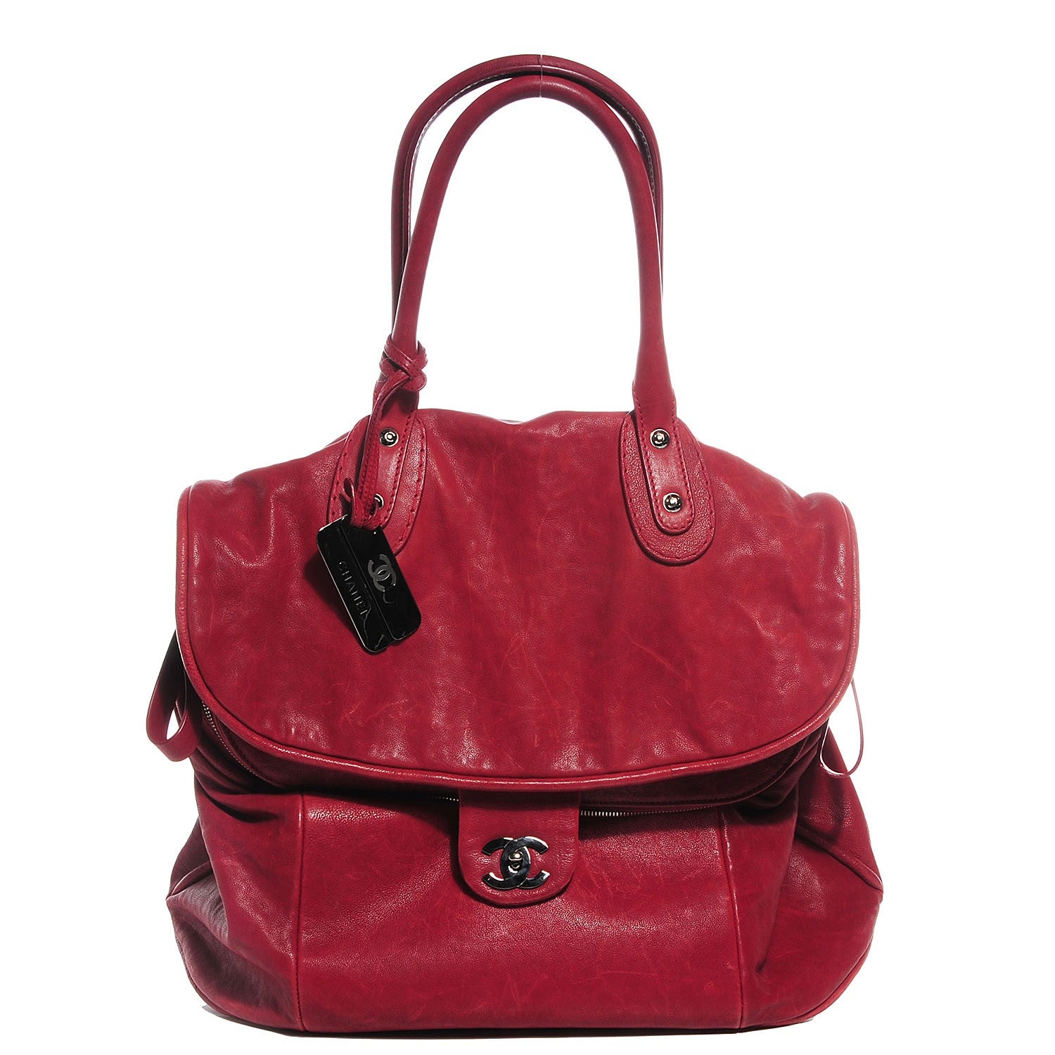 Chanel Calfskin Vintage Traveler Bag Red 1 of 8