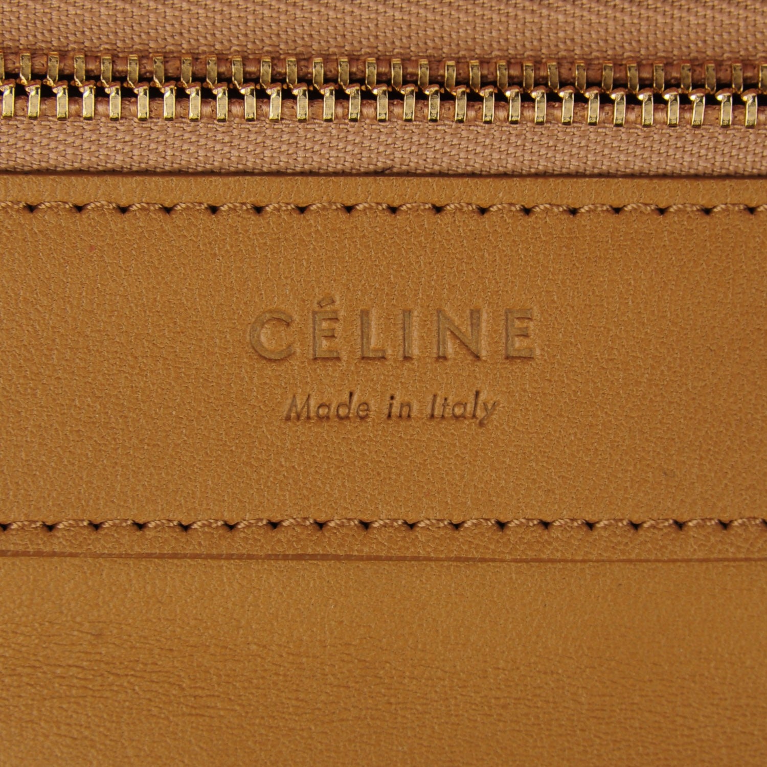 Celine Lambskin Horizontal Bi-Color Cabas Red Camel 7 of 8