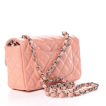 Chanel Patent Calfskin Quilted Mini Rectangular Flap Light Pink 3 of 15