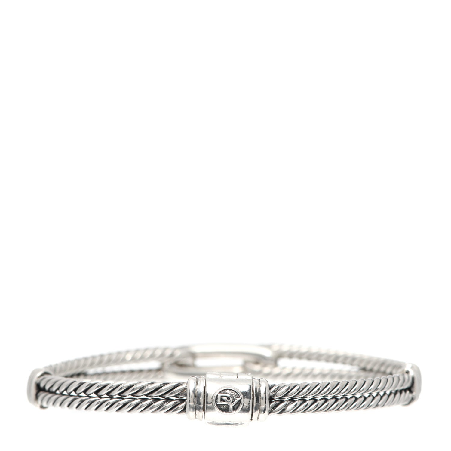 David Yurman Sterling Silver Diamond 7mm Mini Loop Labyrinth Bracelet 3 of 5