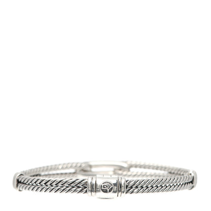 David Yurman Sterling Silver Diamond 7mm Mini Loop Labyrinth Bracelet 3 of 5