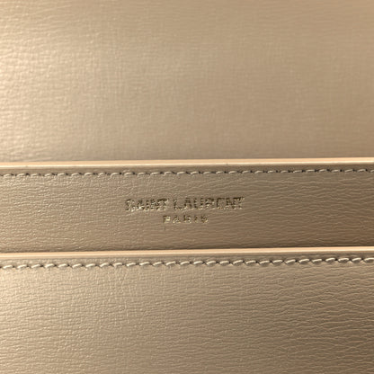 Saint Laurent Smooth Calfskin Medium Monogram Sunset Satchel Satchel Avorio 8 of 13