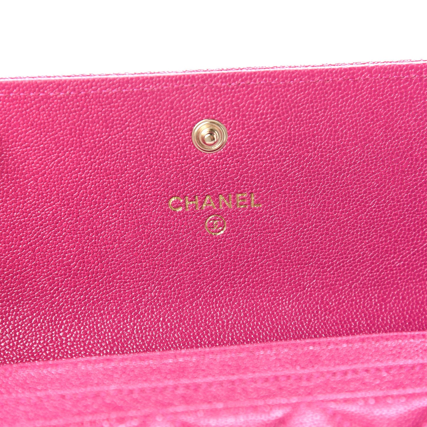 Caviar Quilted Medium Boy Flap Wallet Fuchsia