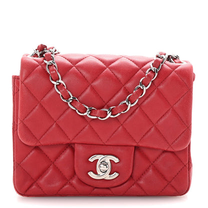 Chanel Lambskin Quilted Mini Square Flap Red 1 of 10