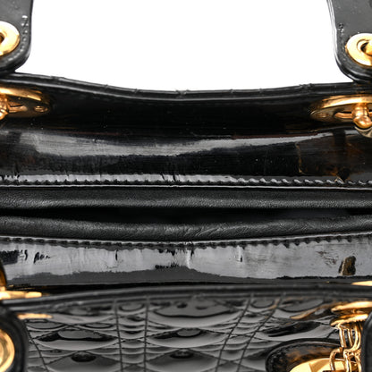 Christian Dior Patent Cannage Medium Lady Dior Black 11 of 12