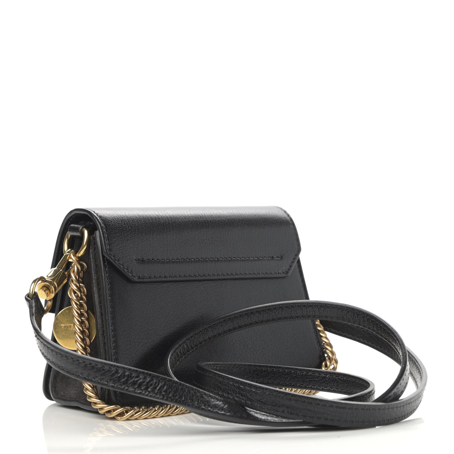 Givenchy Goatskin Suede Mini GV3 Shoulder Bag Black 3 of 10