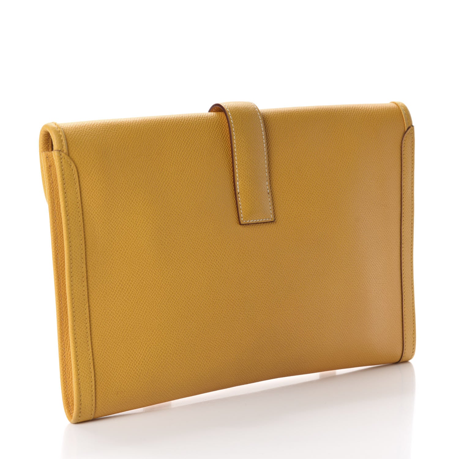 Hermes Courchevel Jige PM Clutch Jaune D'Or 3 of 10