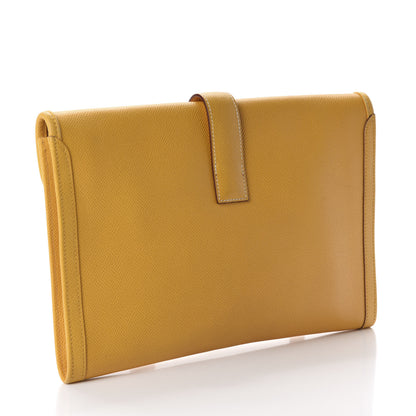 Hermes Courchevel Jige PM Clutch Jaune D'Or 3 of 10