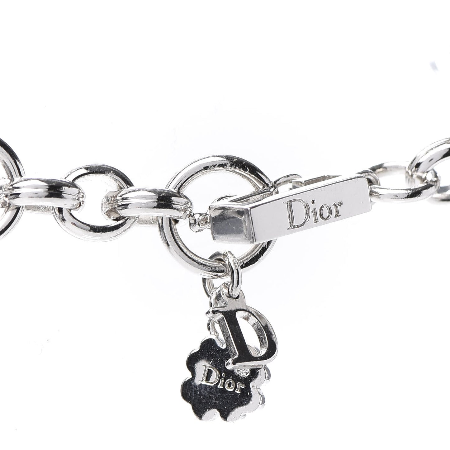 Crystal Charms Necklace Silver