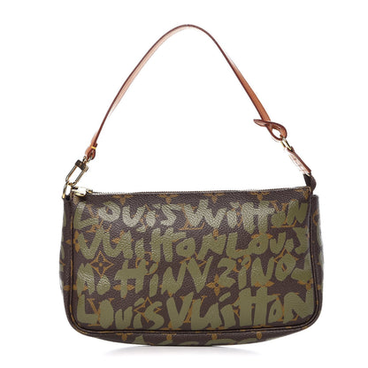 Louis Vuitton Monogram Graffiti Pochette Accessories Kaki 1 of 6