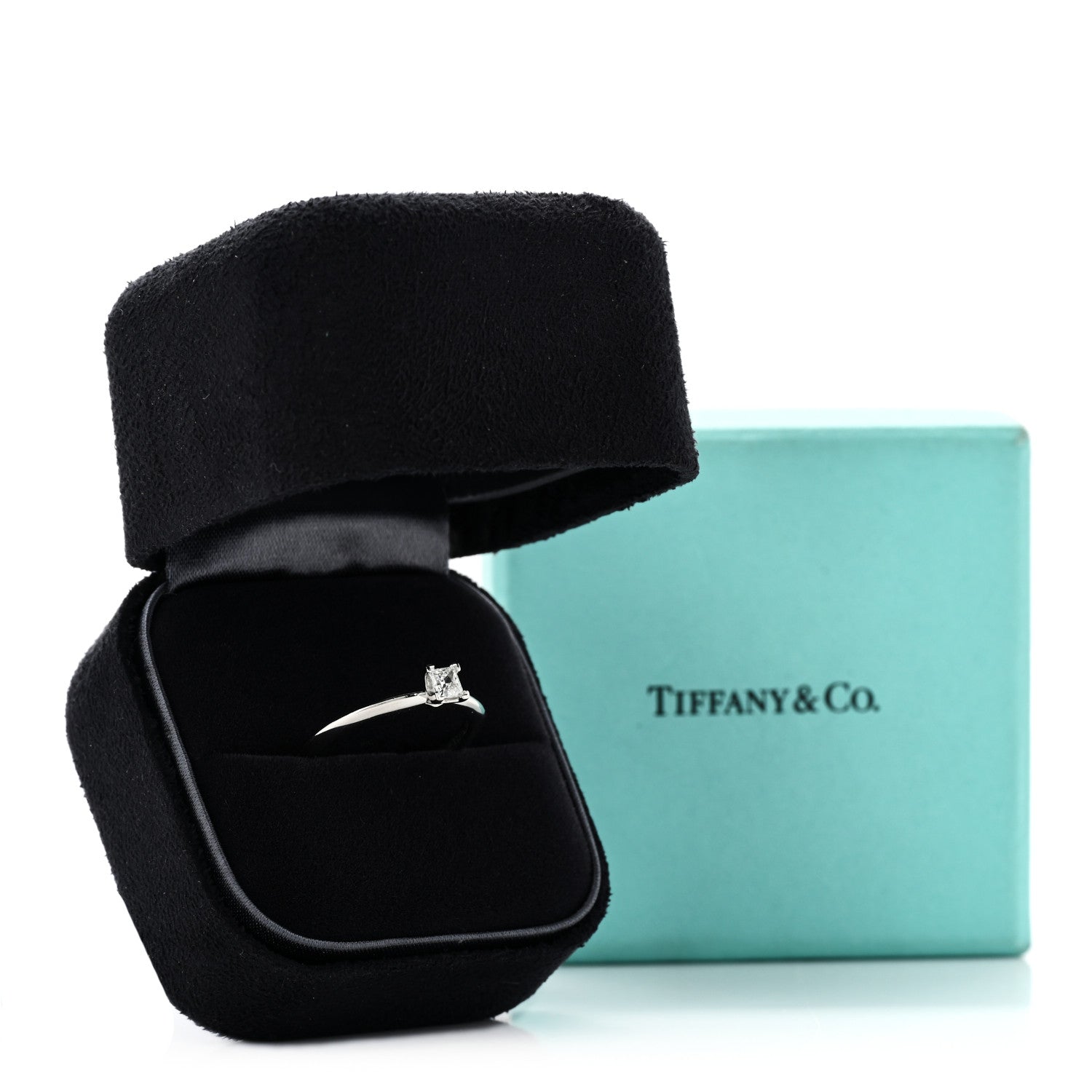 Tiffany Platinum Diamond .21ct Solitaire Lucida Engagement Ring 53 6.25 5 of 5