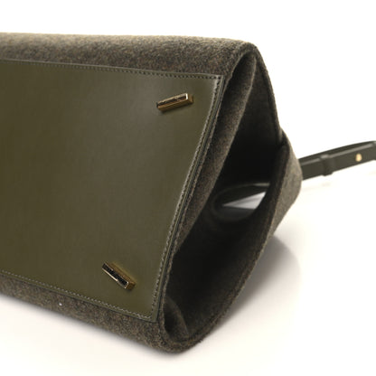 Salvatore Ferragamo Wool Felt Medium Hug Bag New Olive 10 of 10