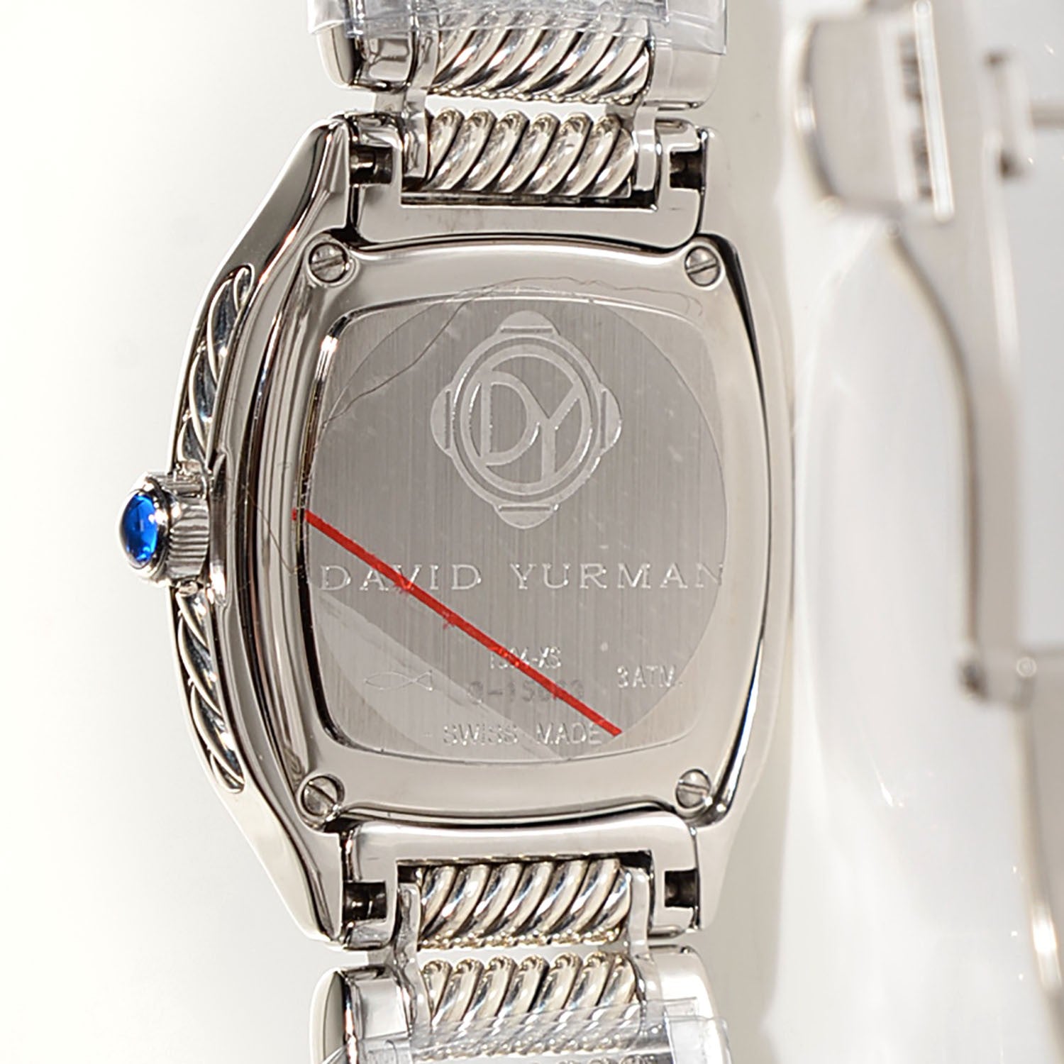 David Yurman Stainless Steel Diamond Bezel Mother of Pearl 25mm Thoroughbred Quartz Watch 3 of 8