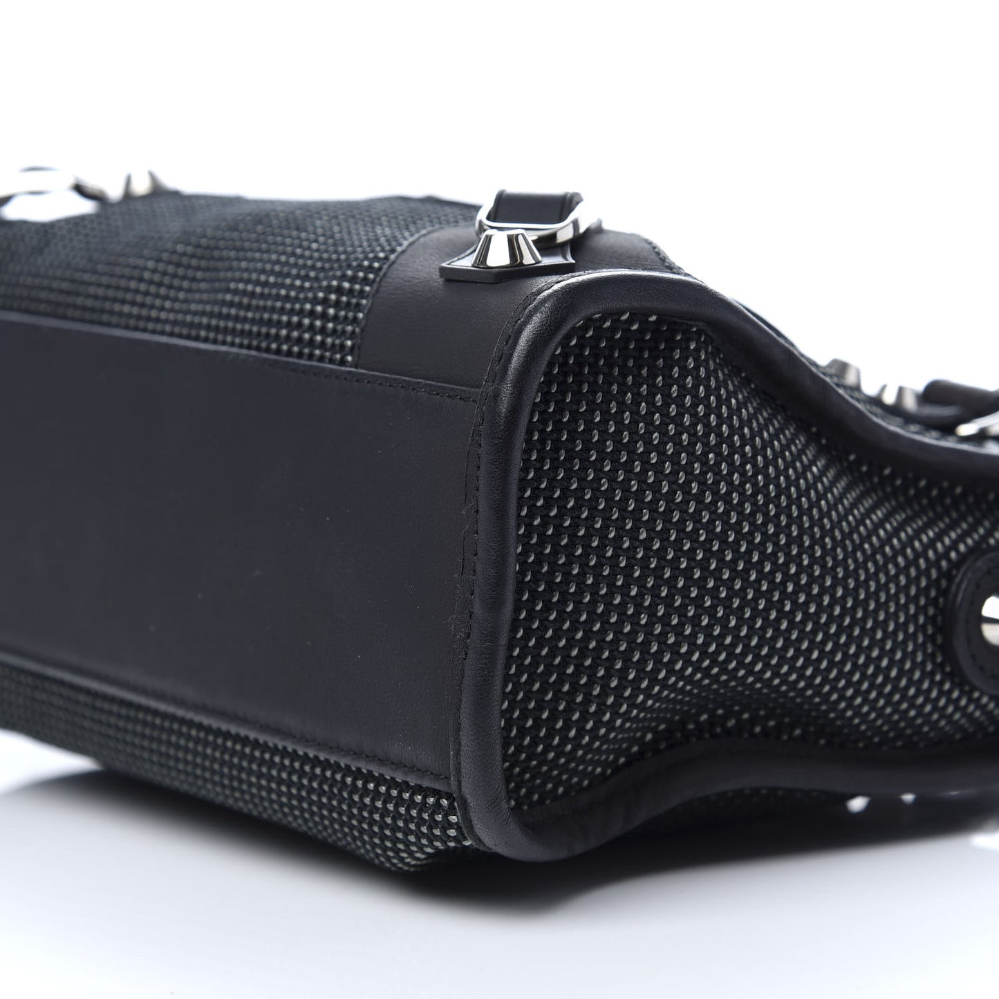Lambskin Canvas Classic Silver Hardware Mini City Black