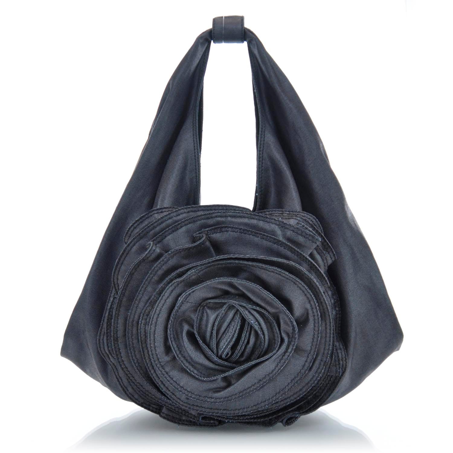 Valentino Garavani Denim Petale Rose Hobo 1 of 10