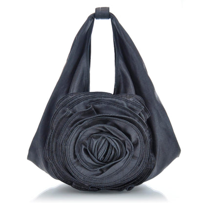 Valentino Garavani Denim Petale Rose Hobo 1 of 10