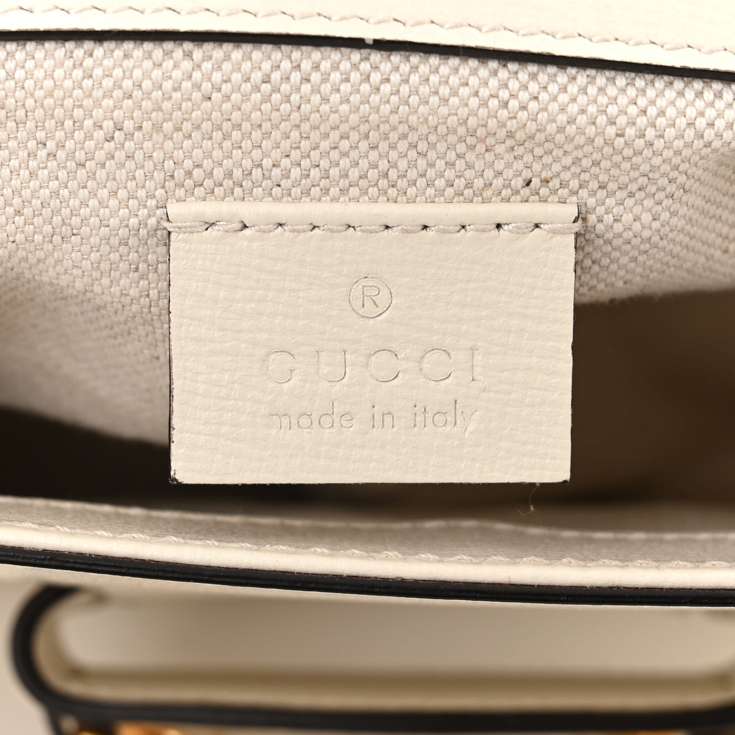 Azalea Calfskin Web Mini Horsebit 1955 Shoulder Bag Mystic White