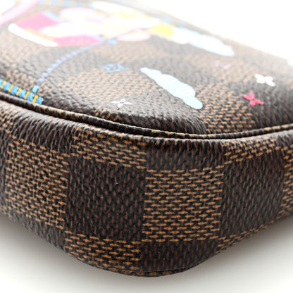 Louis Vuitton Damier Ebene 2020 Christmas Animation Big Wheel Mini Pochette Accessories Rose Ballerine 8 of 8