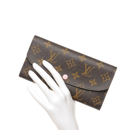 Louis Vuitton Monogram Emilie Wallet Rose Ballerine 2 of 7