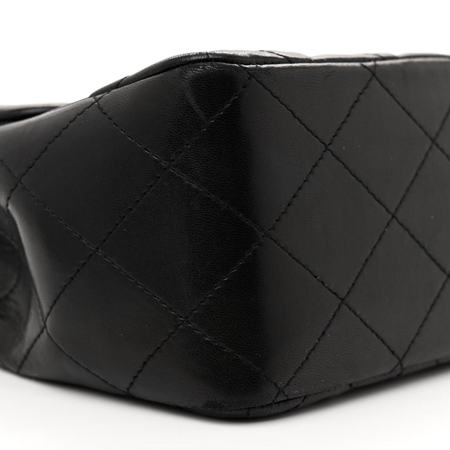 Lambskin Quilted Jumbo Single Flap Black