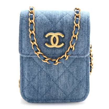 Chanel Denim Quilted Flap Mini Crossbody Blue 1 of 11