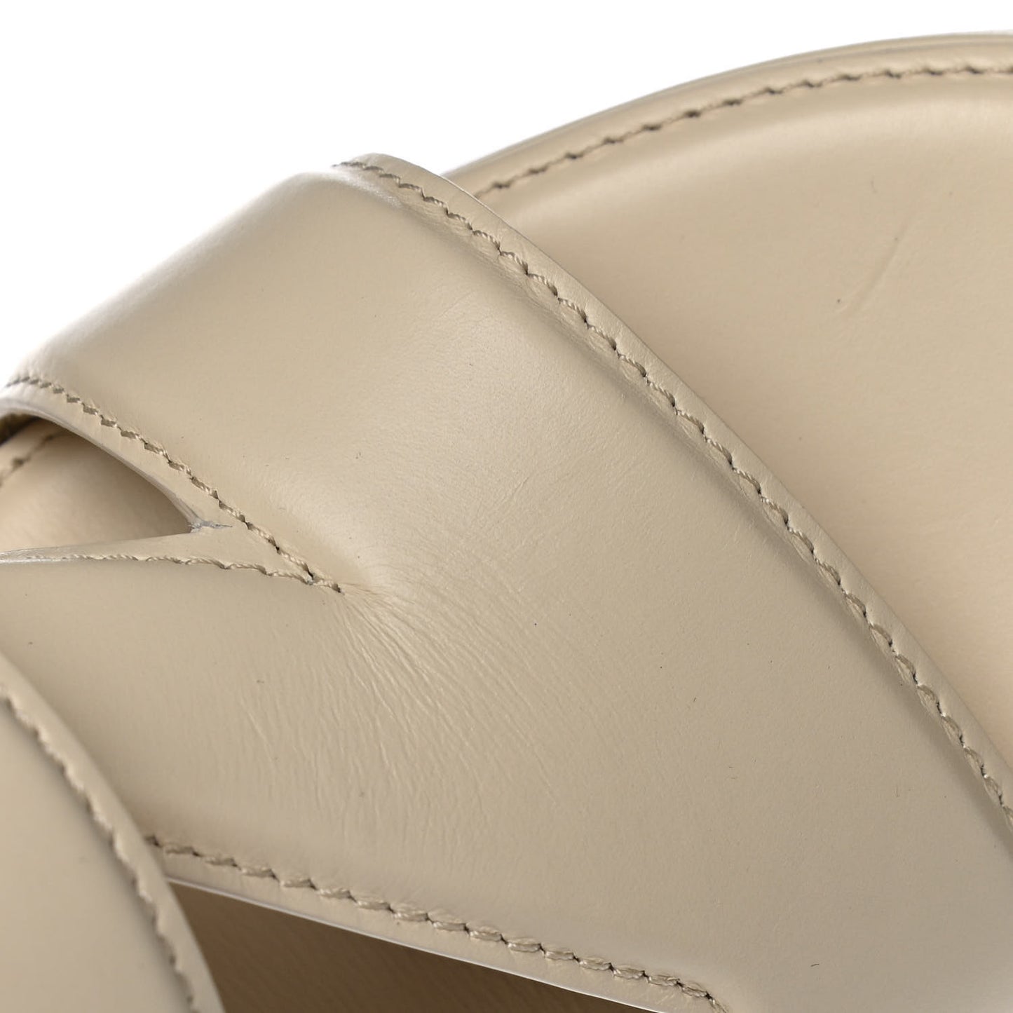 Vienna Calfskin The Band Cross Strap Mule Sandals 37 Sea Salt