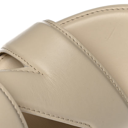 Bottega Veneta Vienna Calfskin The Band Cross Strap Mule Sandals 37 Sea Salt 10 of 10