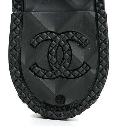 Chanel Caoutchouk CC High Boots 37 Black 8 of 9