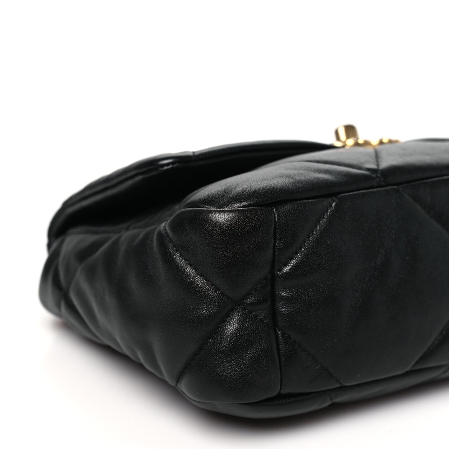 Goatskin Quilted Medium Chanel 19 Flap Black