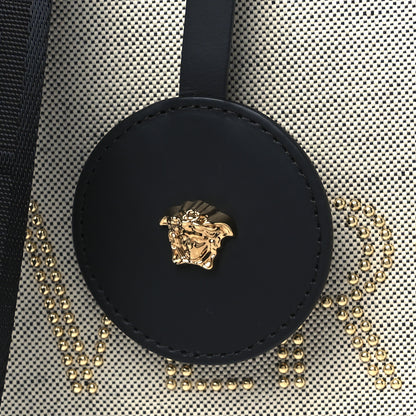 Versace Canvas Studded Logo Tote Bag Beige 9 of 11