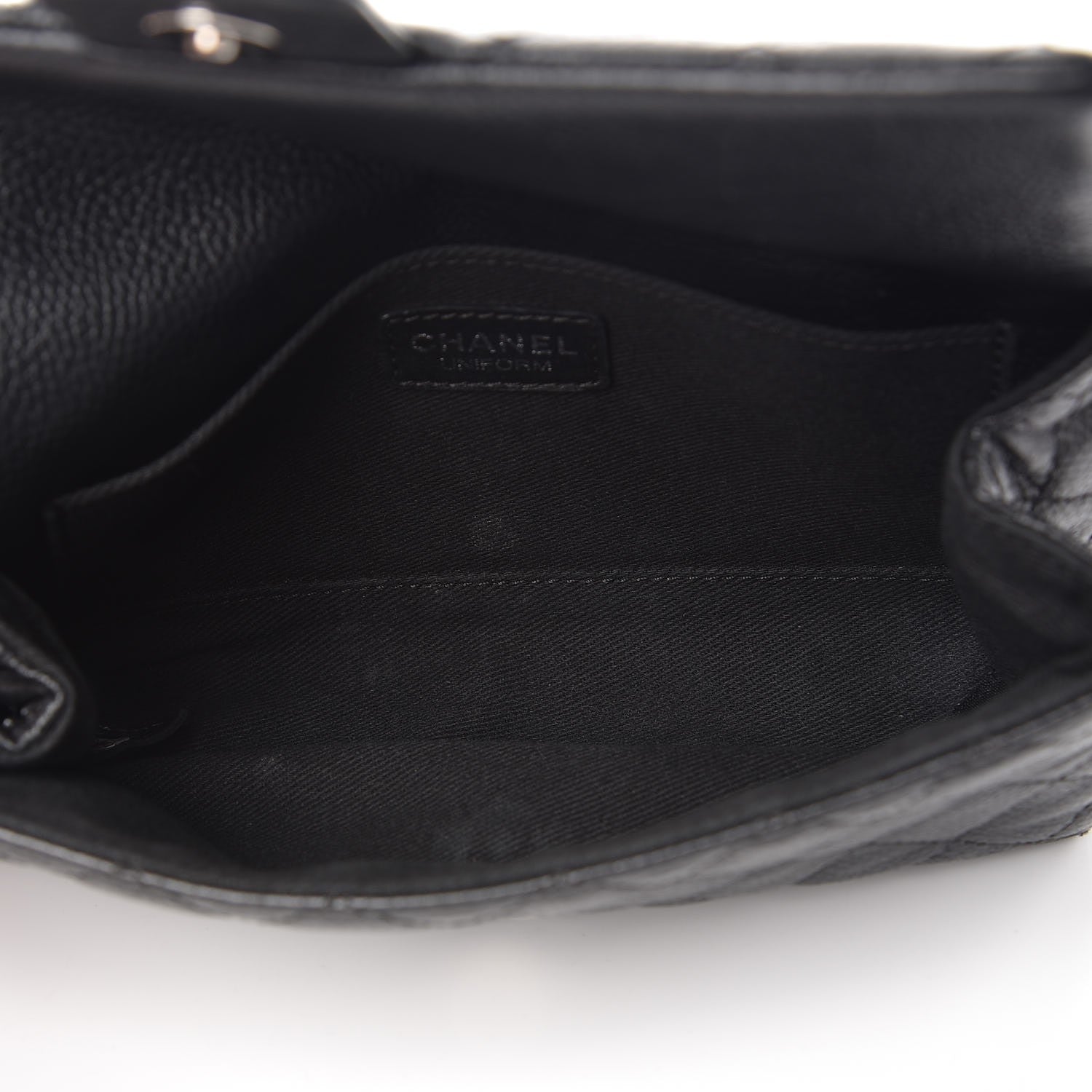 Chanel Grained Calfskin Quilted 2.55 Reissue Flap Belt Bag Clutch Black 5 of 8