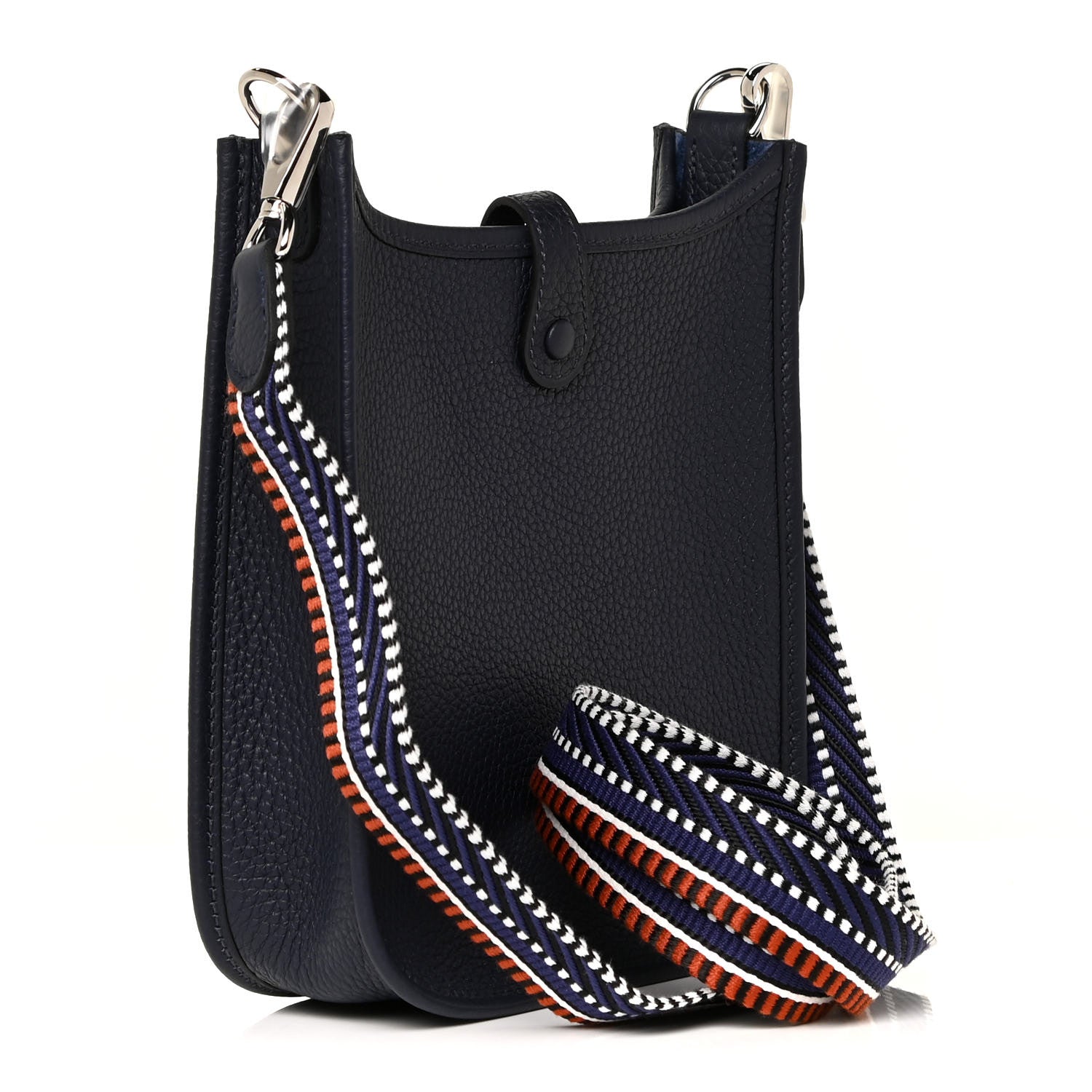 Hermes Taurillon Clemence Amazone Sangle Cavale Evelyne TPM Bleu Nuit Bleu Encre Cuivre 3 of 11