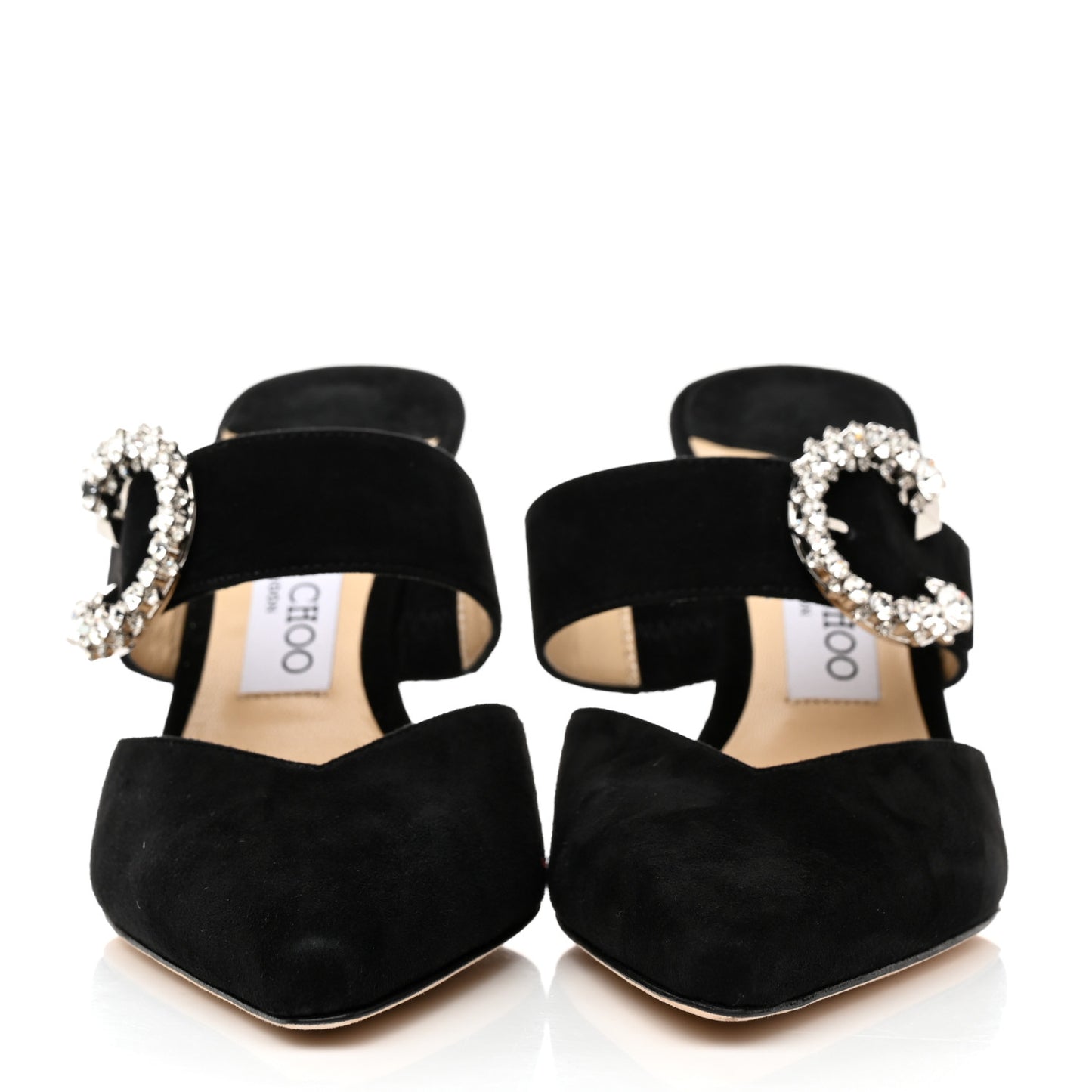 Suede Crystal Marta 90 Mules 38 Black