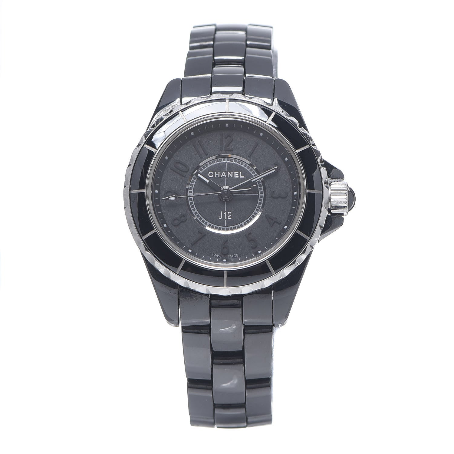 Chanel Stainless Steel Ceramic 29mm J12 Quartz Watch Black 1 of 4