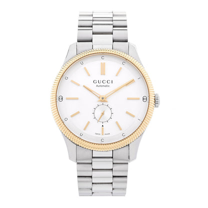 Gucci Stainless Steel 40mm G-Timeless Two Tone Automatic Watch Silver 1 of 5