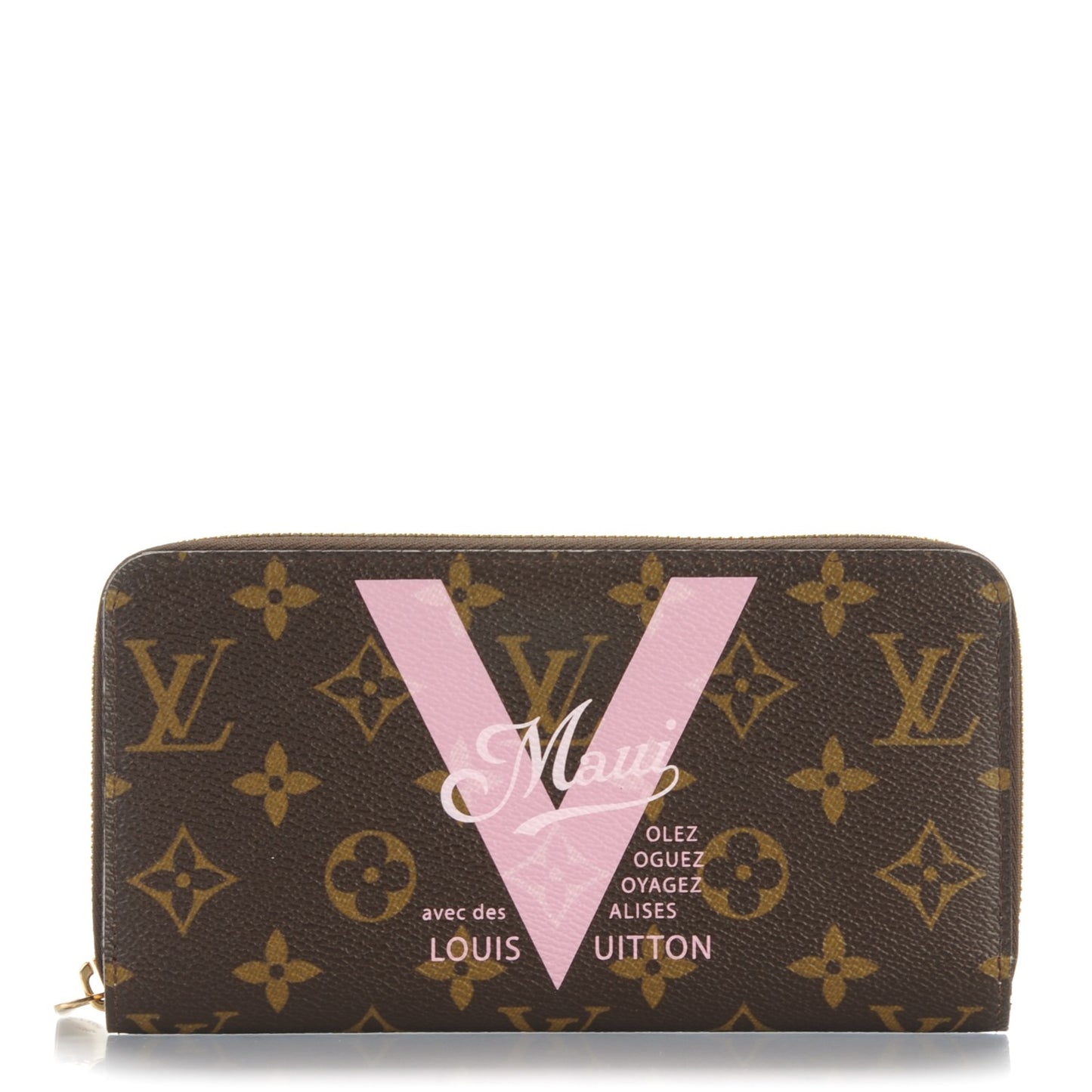 Monogram Maui V Zippy Wallet Rose Ballerine