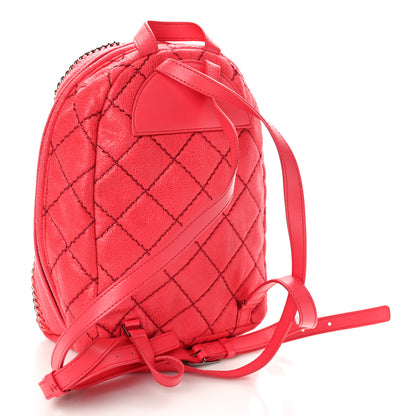 Stella McCartney Shaggy Deer Quilted Mini Falabella Backpack Pink Fluo 3 of 9