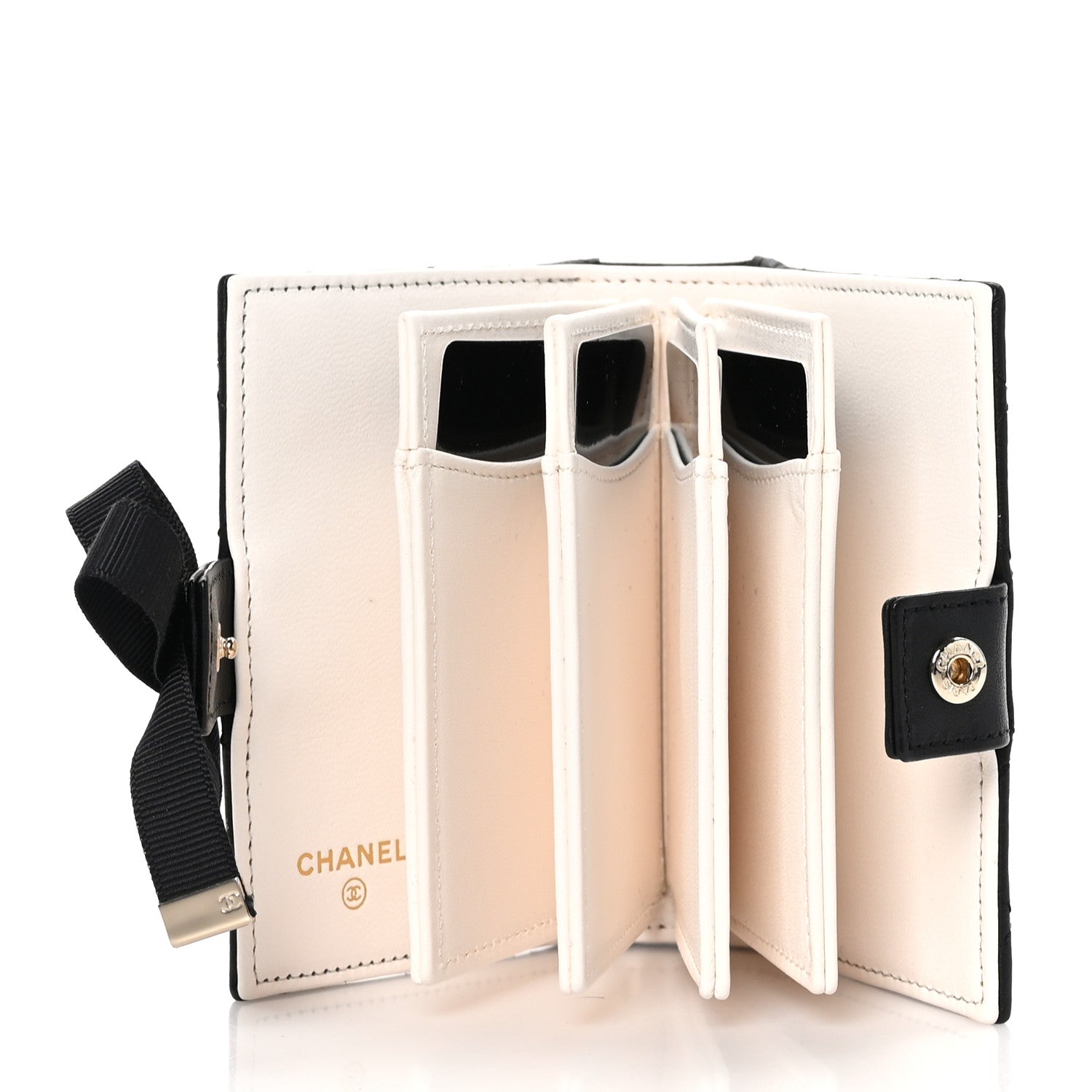 Chanel Lambskin Quilted Book Card Holder Black 4 of 10