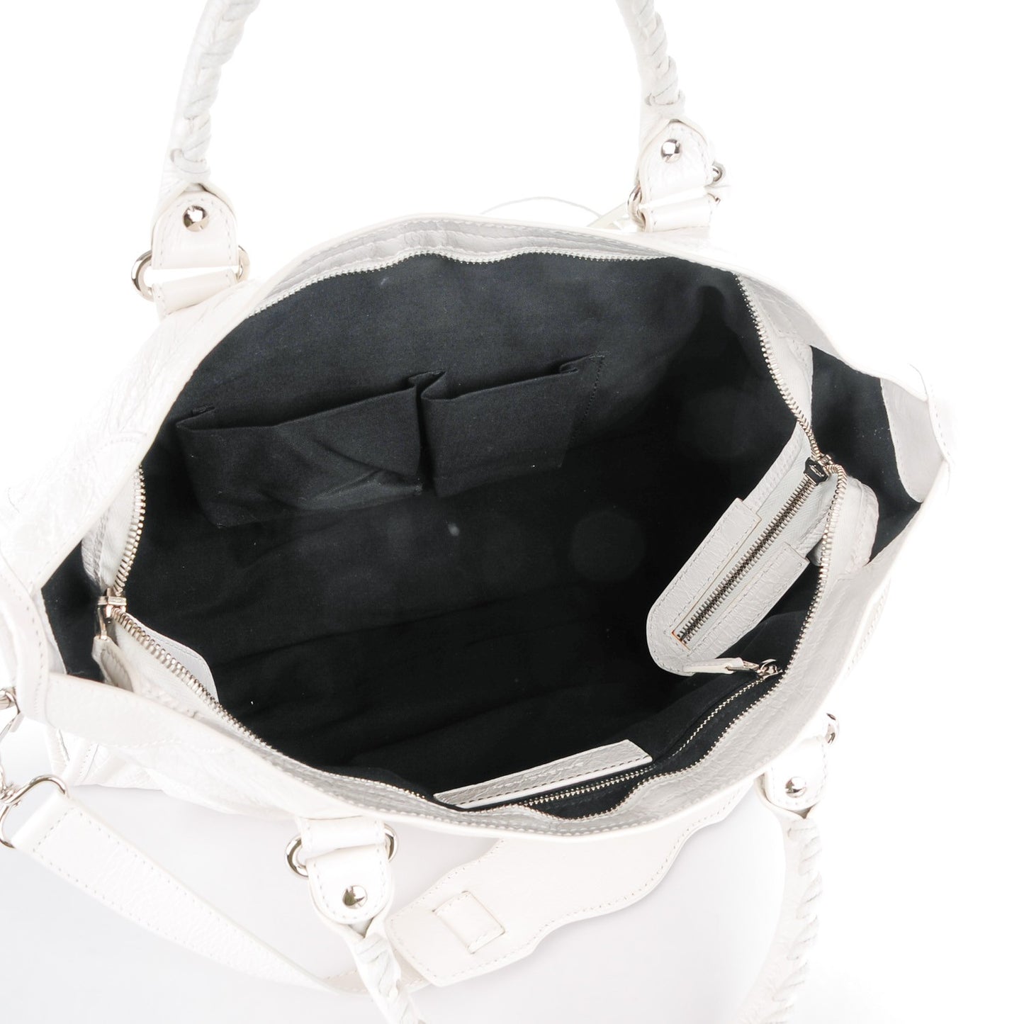 Agneau Giant 12 Silver Hardware City Creme Ivory