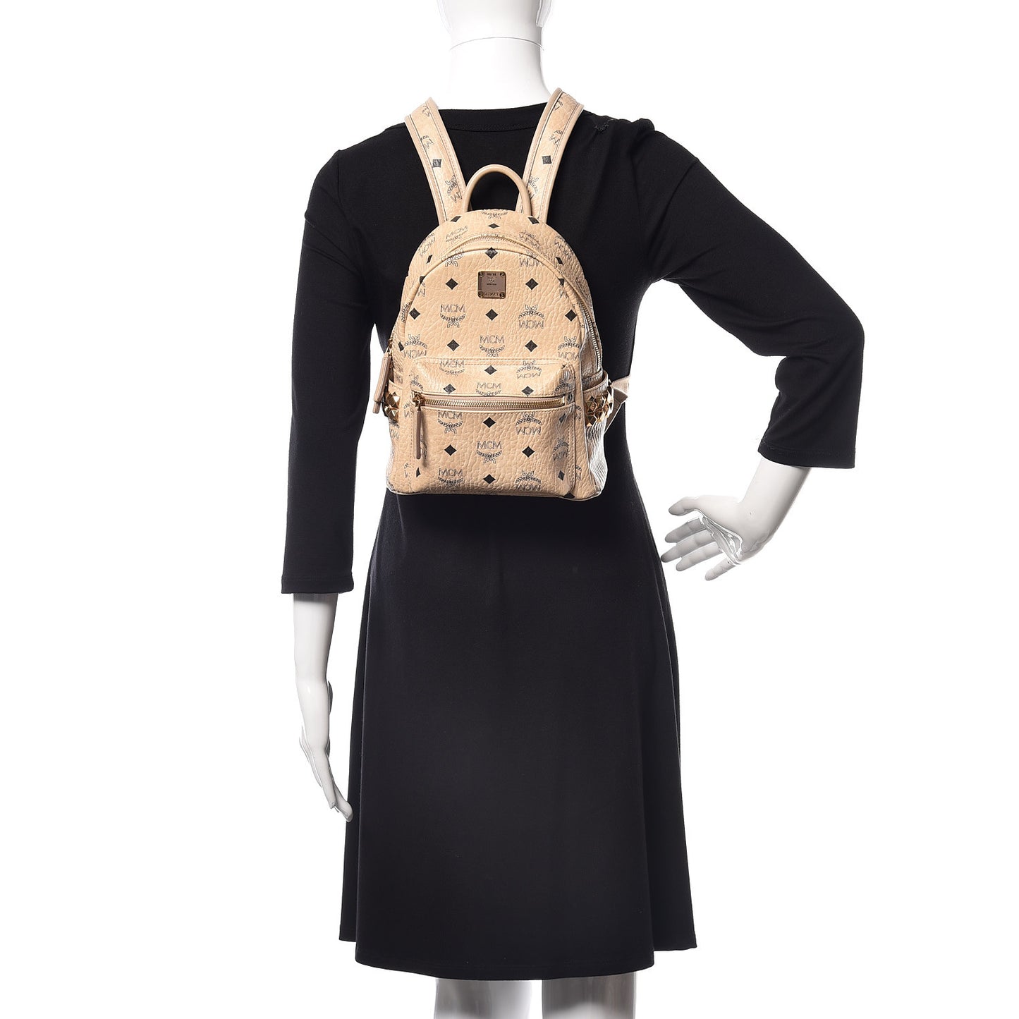 Visetos Side Stud Mini Stark Backpack Beige
