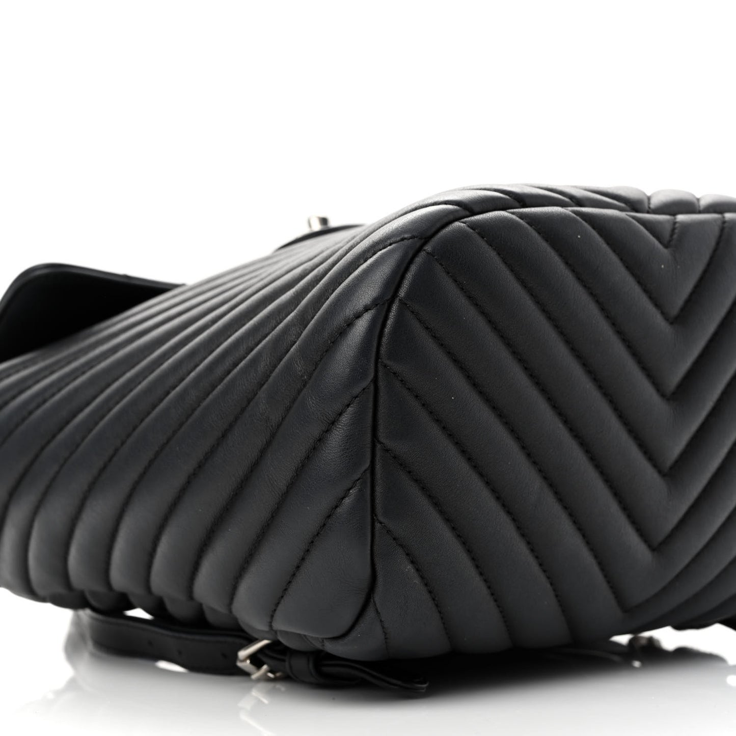 Calfskin Chevron Quilted Small Urban Spirit Backpack Black